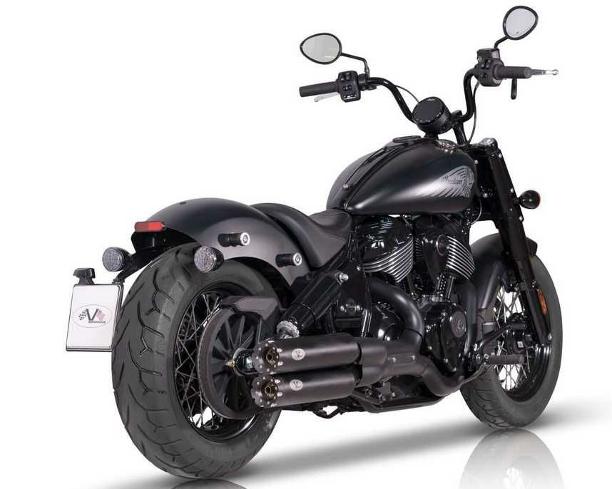 INDIAN チーフ (2021-2024) ダブルスリップオンマフラー REVOLVER