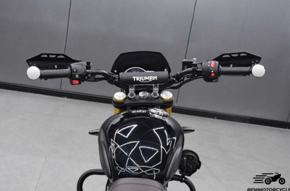 トライアンフ スクランブラー 400X 等 汎用ミニバーエンドミラー