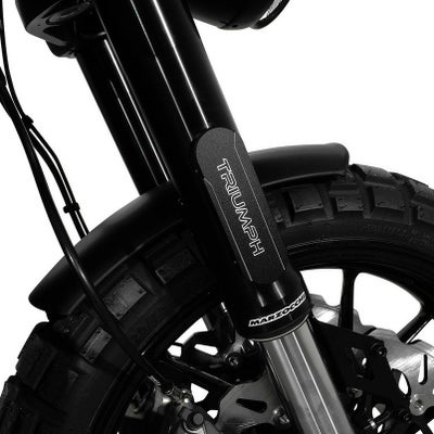 T100/T120 スピードツイン900/1200 スクランブラー900/1200 ボバー等 フロントフォーク リフレクターカバー ブラック/シルバー RAISCH_1