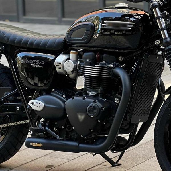 トライアンフ純正 ボンネビルT100用ブラックセラミックコートヘッダー