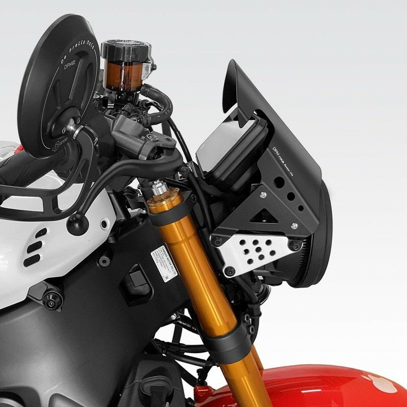 XSR900 2025- スクリーン アルミ製 メーターバイザー ブラック