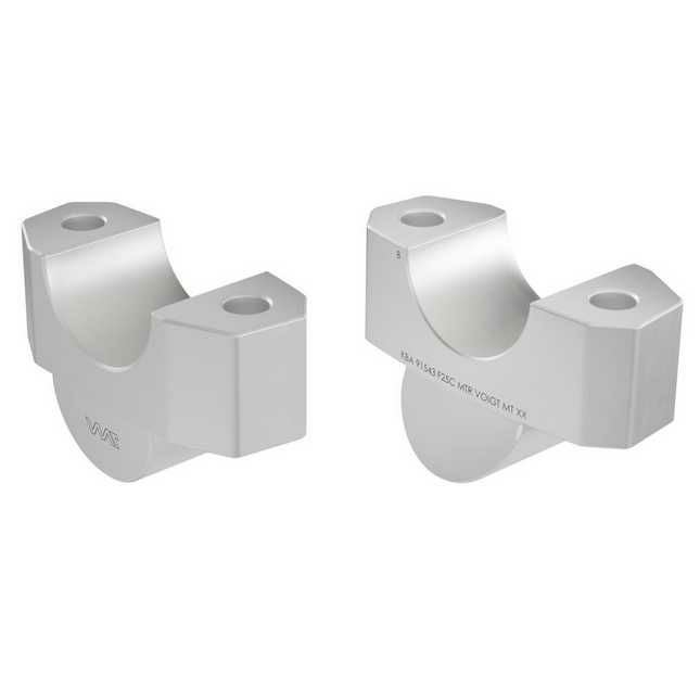 BMW R1300R (2025-) 純正ナビ装着車両用 ハンドルバーライザー 25mm UP シルバー VOIGT MOTO TECHNIK_1