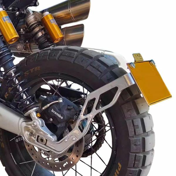 トライアンフ スクランブラー1200XC/XE  マッドガード/ナンバープレートホルダー シルバー  REMMOTORCYCLE_1