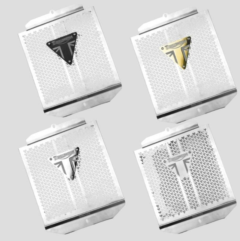 トライアンフ スクランブラー1200XC/XE ラジエーターグリルガード ブラッシュシルバー REMMOTORCYCLE_1