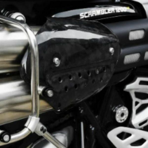 トライアンフ スクランブラー1200XC/XE/X  カーボン エキゾーストヒートガード   REMMOTORCYCLE_1