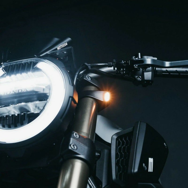 CB650R 24- フォーククランプ 一体型LEDウインカー タイプ3 MOTOISM_1