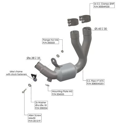 DUCATI スクランブラー 800 リンクパイプ 触媒レス LeoVince 