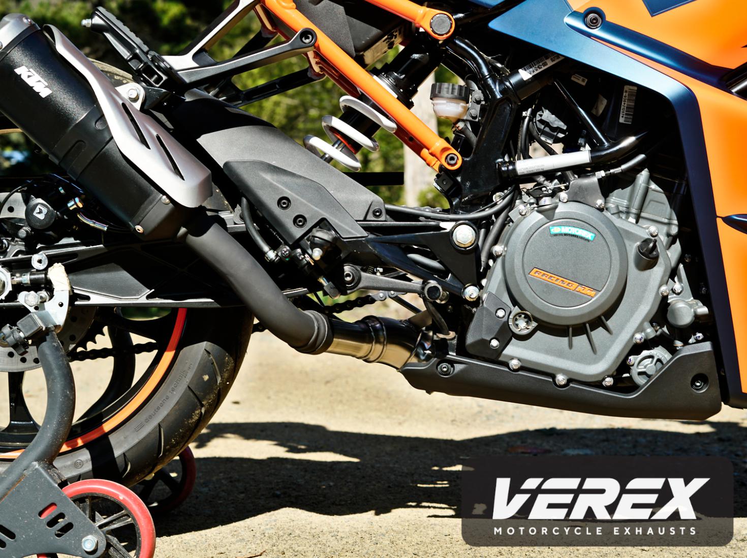 KTM RC 390 22- デキャット・リンクパイプ/触媒レス・中間パイプ VEREX