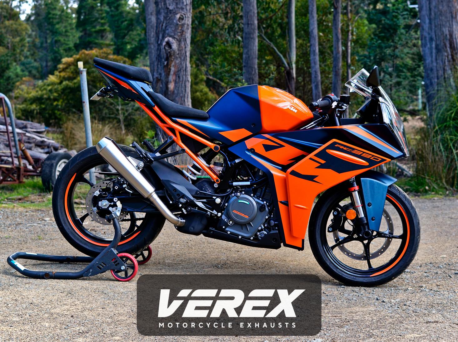 KTM RC390 22- スリップオンマフラー VEREX | バイクカスタムパーツ