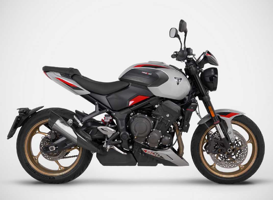 Triumph トライデント800 (26) レーシングスリップオンマフラー チタン