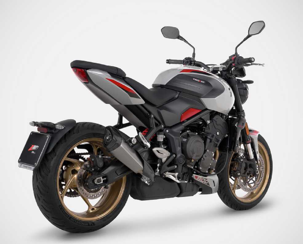 Triumph トライデント800 (26) レーシングスリップオンマフラー チタン