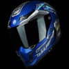 ILM フルフェイス ヘルメット MF509 "Cyborg-blue" DOT、ECE認証_1