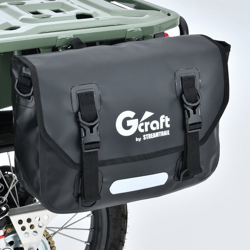 汎用 サドルバッグ Gcraft×STREAM TRAIL ターポリン ブラック G