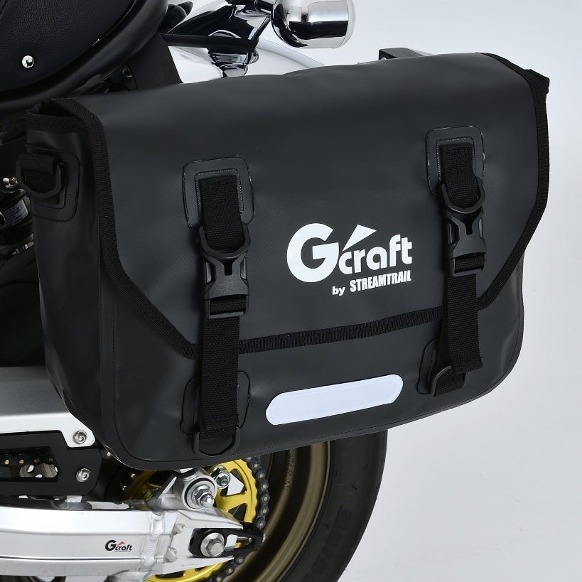 汎用 サドルバッグ Gcraft×STREAM TRAIL ターポリン ブラック G