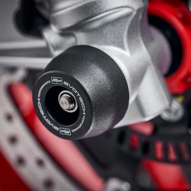 Aprilia RS660 Factory (25-) フロントアクスルスライダー(スピンドルボビン) Evotech Performance_1