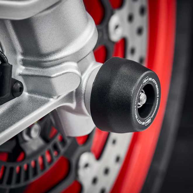 Aprilia RS660 Factory (25-) フロントアクスルスライダー(スピンドルボビン) Evotech Performance_4