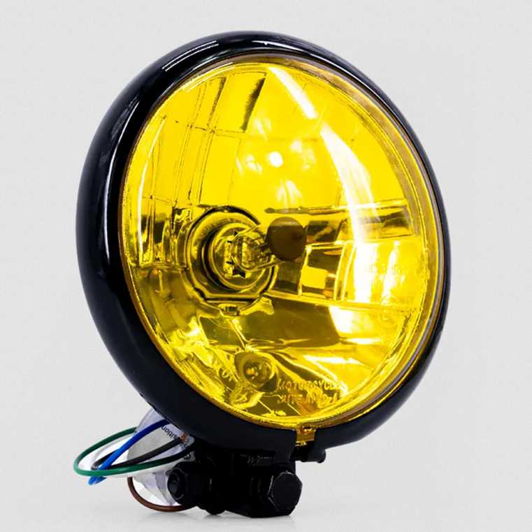 ヴィンテージBATESヘッドライト Round Motorcycle Headlight FCR Accessoires_6