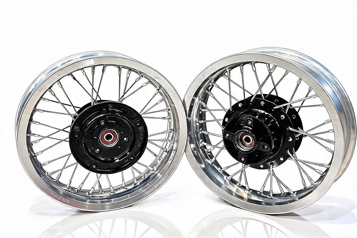 モンキー125/DAX125/GROM スポークホイールセット シルバー 8ft