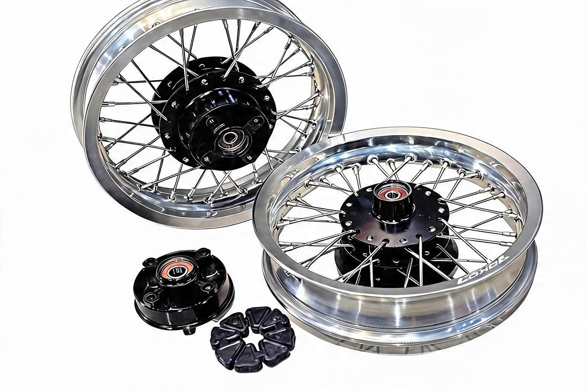 モンキー125/DAX125/GROM スポークホイールセット シルバー 8ft
