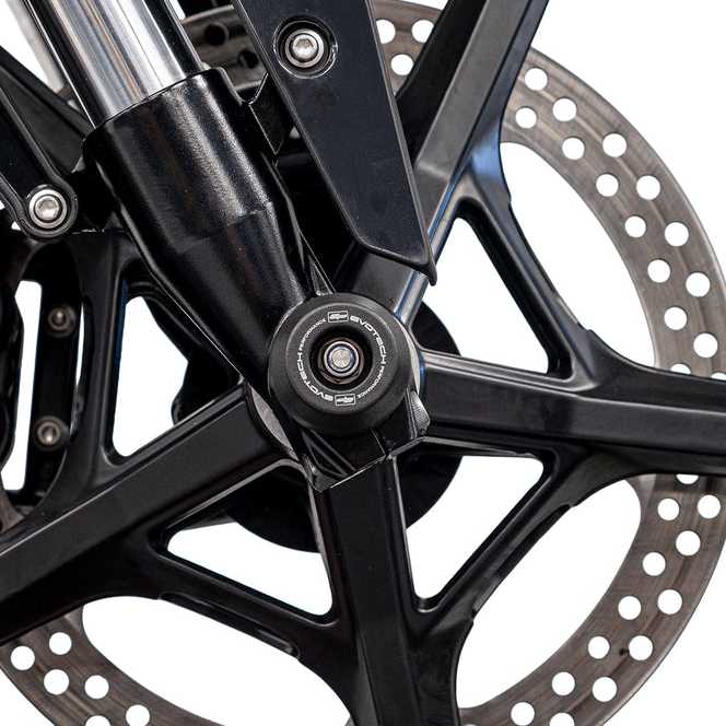 BMW F450GS (26-) フロントアクスルスライダー(スピンドルボビン) Evotech Performance_1