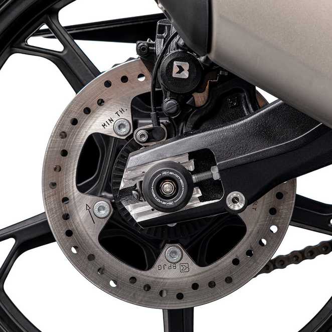 BMW F450GS (26-) リアアクスルスライダー(スピンドルボビン) Evotech Performance_1