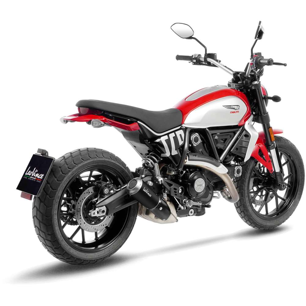ドゥカティ スクランブラー800 LV-10 ブラックエディション スリップオンマフラー LeoVince(レオビンチ)
