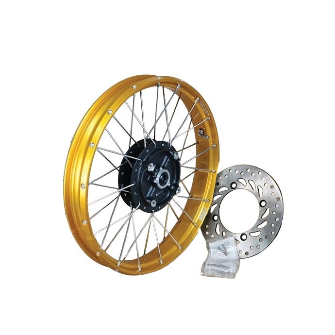 スーパーカブ C125 チューブレスリム スポークホイールセット ゴールド