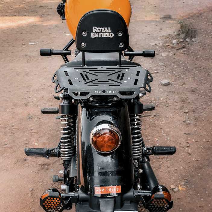 ロイヤルエンフィールド メテオ350 (21-) ライダーバックレストブラケット付ピリオンラゲッジラック ADV TRIBE_2