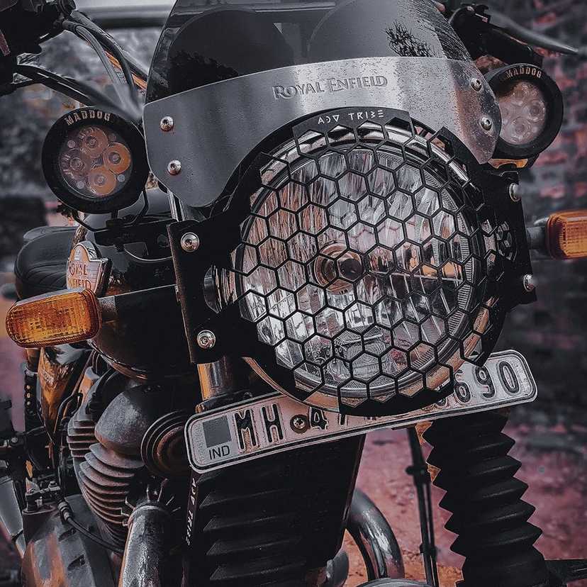 ロイヤルエンフィールド コンチネンタルGT650 (19-) ヘッドライトガード ブラック ADV TRIBE_3