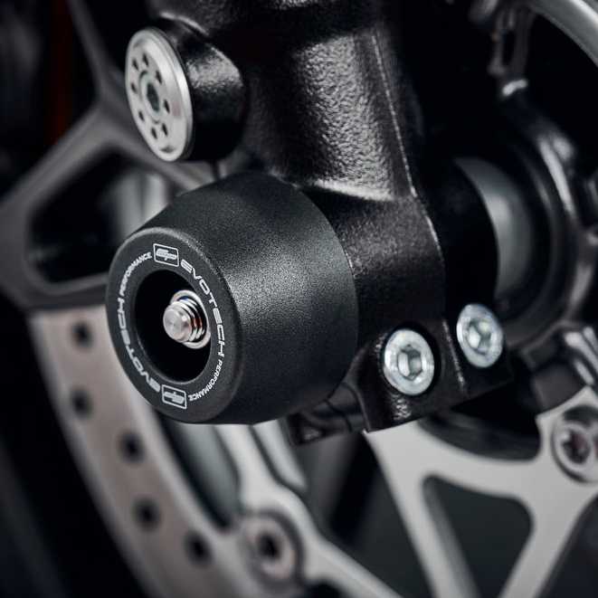 TRIUMPH ストリートトリプル798 RS (27-) フロント＆リア アクスルスライダー(スピンドルボビン)キット Evotech Performance_1