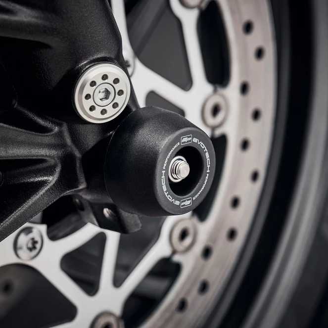 TRIUMPH ストリートトリプル798 RS (27-) フロント＆リア アクスルスライダー(スピンドルボビン)キット Evotech Performance_4